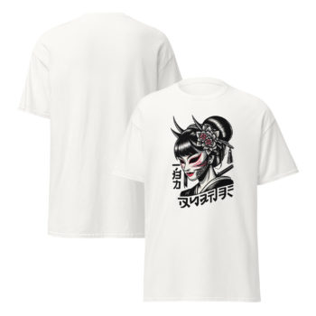 Japanese Geisha Round Neck Unisex classic tee Streetwear