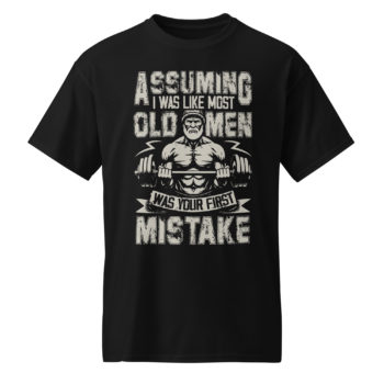 DryBlend® T-Shirt Assuming I was Like Most Old Mens, Humorous men's T-Shirt, Soft & Breathable, Casual Round Neck, Short Sleeve, Perfect for Casual Attire, Year-round Apparel|Fun Casual Top|Comfortable Fit
