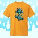 Cool Teen Alien Streetwear Round Neck Unisex DryBlend® T-Shirt