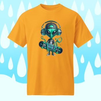 Cool Teen Alien Streetwear Round Neck Unisex DryBlend® T-Shirt