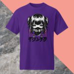 Japanese Girl Round Neck Unisex DryBlend® T-Shirt Streetwear
