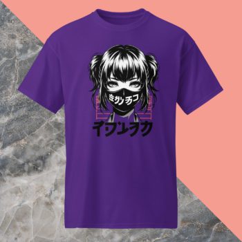 Japanese Girl Round Neck Unisex DryBlend® T-Shirt Streetwear
