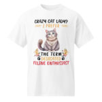 Feline Enthusiast Lady Streetwear DryBlend®  Round Neck T-Shirt