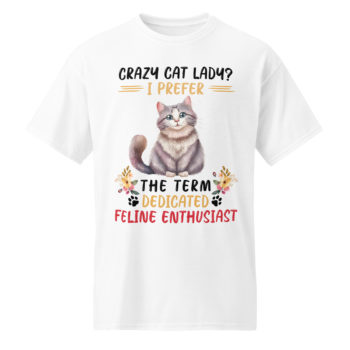 Feline Enthusiast Lady Streetwear DryBlend®  Round Neck T-Shirt