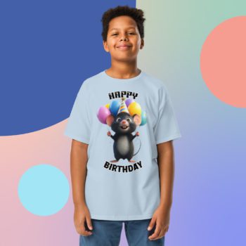 Happy Birthday Little Mouse Unisex Youth classic tee Cotton T-shirt