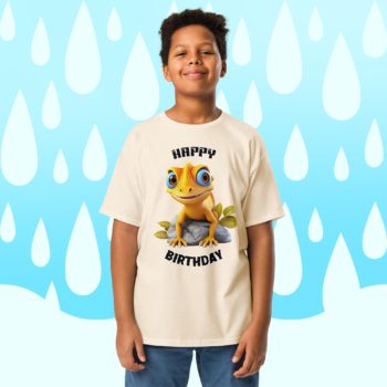 Unisex Youth classic tee Cotton T-shirt The Gecko Birthday