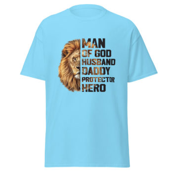 Trendy Men of God, Husband, Daddy, Hero 100% Cotton Streetwear Men's T-Shirt